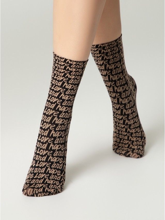 Skarpetki damskie CONTE ELEGANT FANTASY, r.36-39, nero-natural - 2