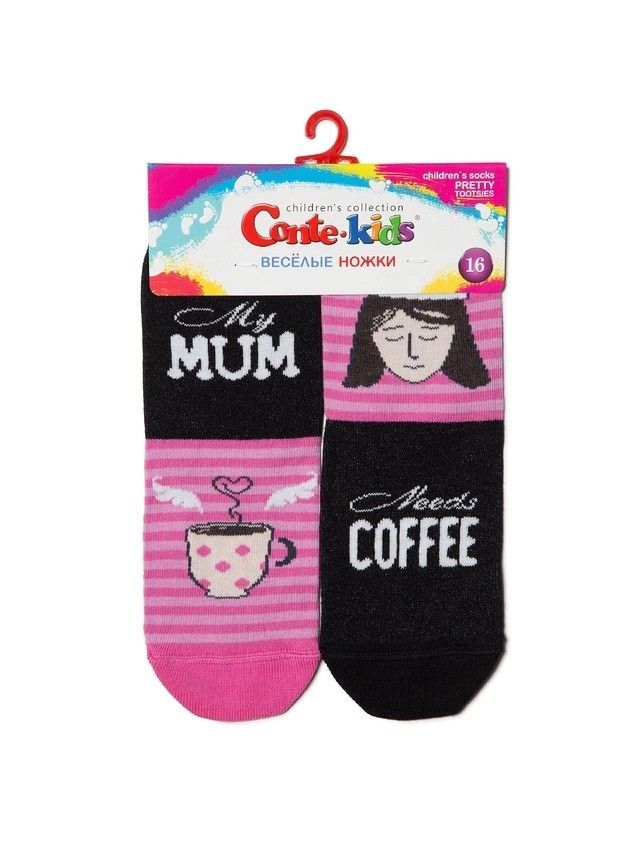 Skarpety dziecięce CONTE-KIDS CHEERFUL LEGS, r.24-26, 334 różowy - 2