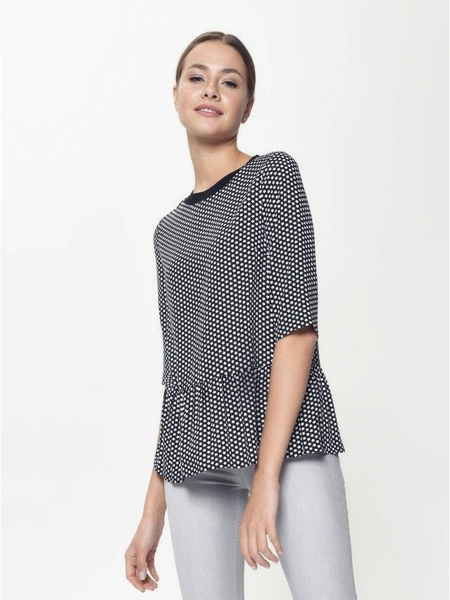Bluzka damska LBL 883, r.170-84-90, black mini star - 2