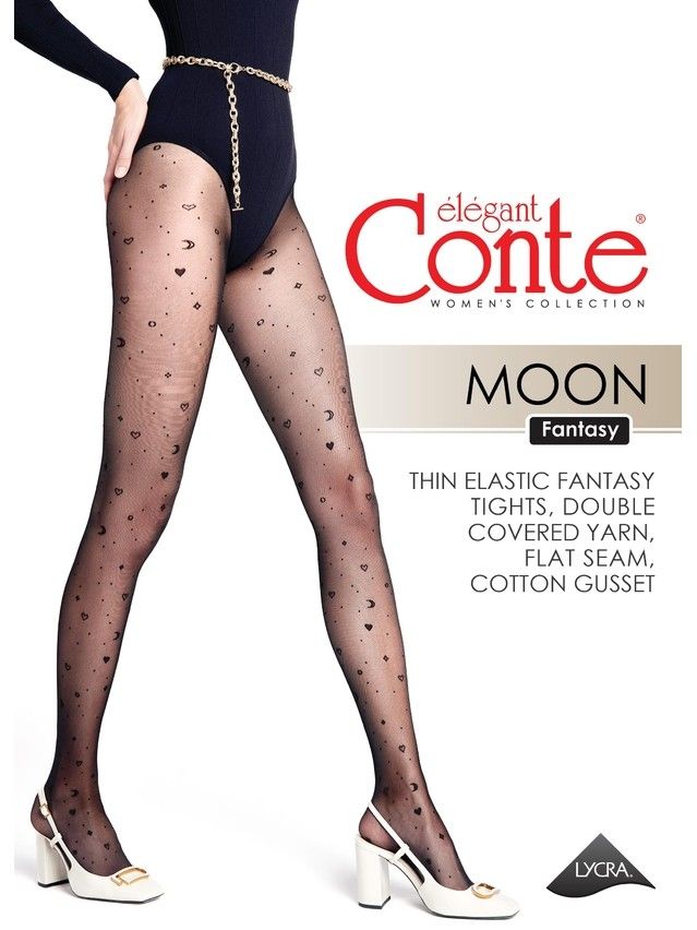 Rajstopy damskie CONTE ELEGANT MOON, r.3, nero - 4