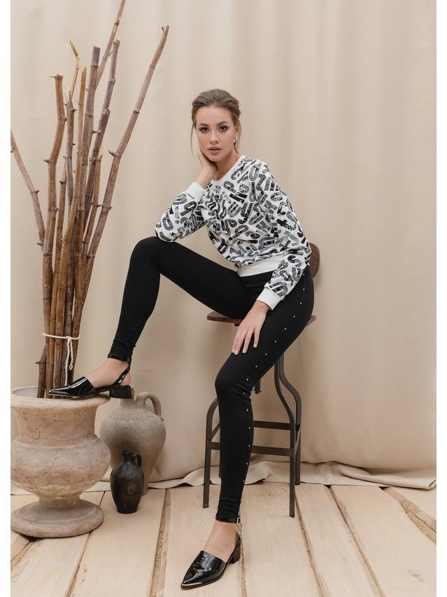 Bluza CONTE ELEGANT LD 894, s.170-92, black-white logo - 1