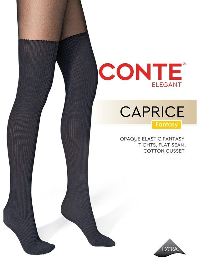 Rajstopy damskie CONTE ELEGANT CAPRICE, r.2, nero - 4