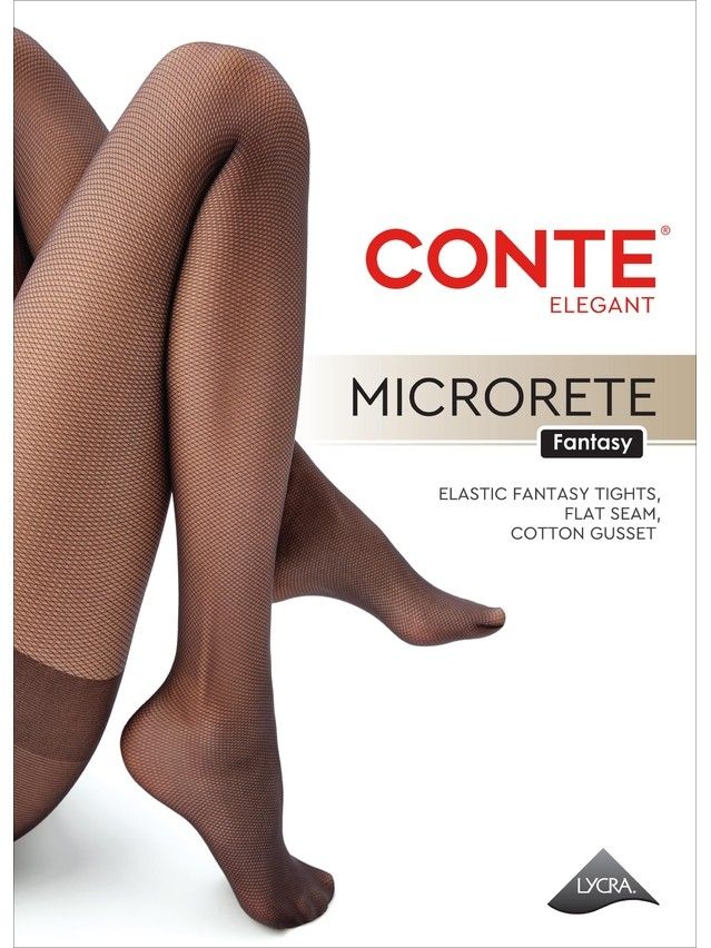 Rajstopy damskie CONTE ELEGANT MICRORETE, r.2, nero - 4