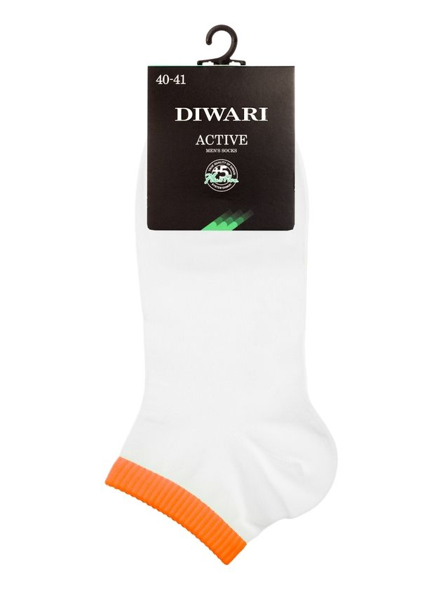Skarpety męskie ACTIVE (krótkie),r. 25, 068 biały-pomarańczowy - 2