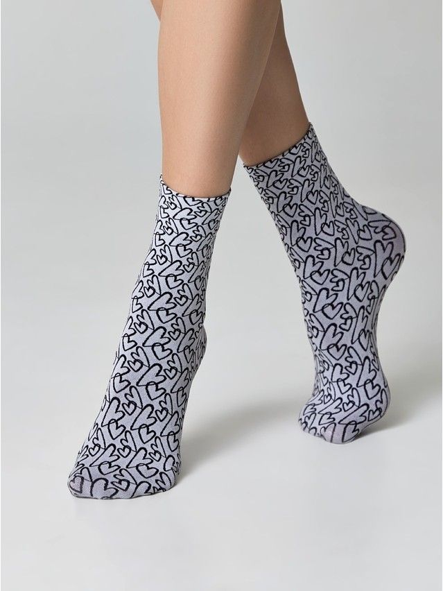 Skarpetki damskie CONTE ELEGANT FANTASY, r.36-39, nero-bianco - 2