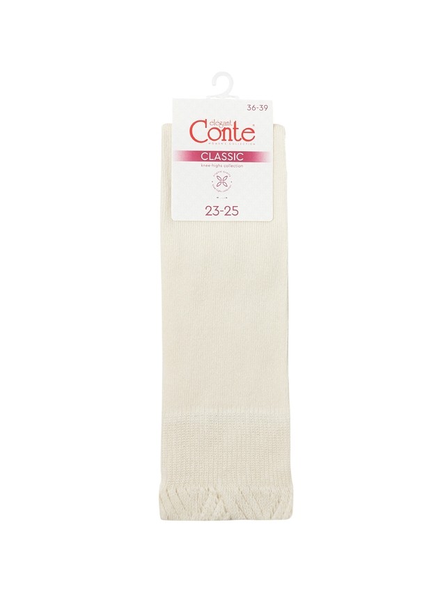 Podkolanówki damskie CONTE ELEGANT CLASSIC, r.36-39, 012 mleczny - 4