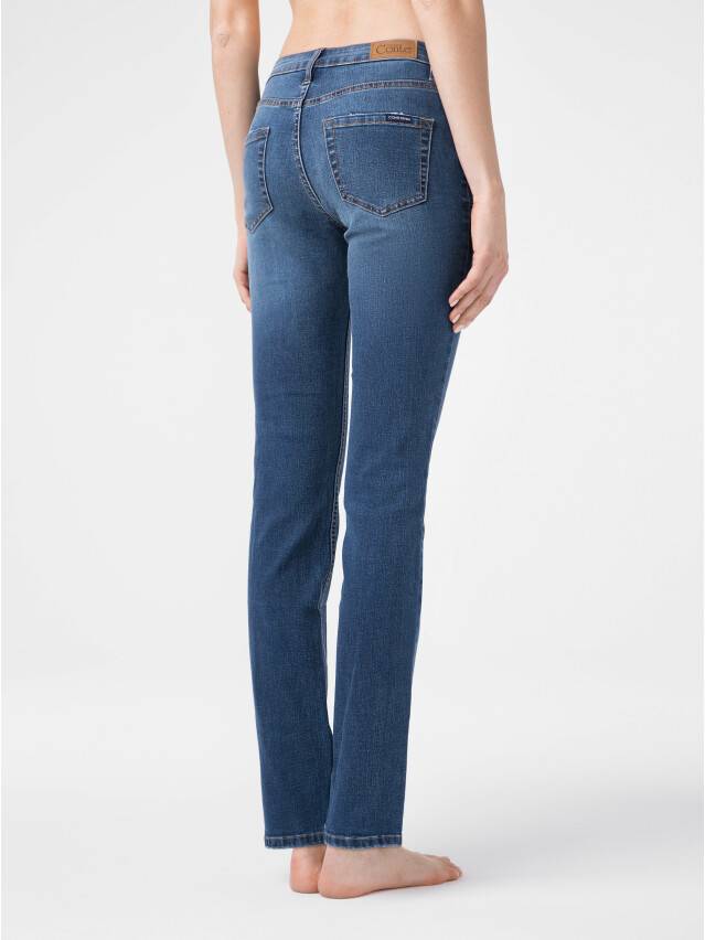 Proste jeansy ze średnim stanem CON-152 Lycra®, r.164-98, authentic blue - 2