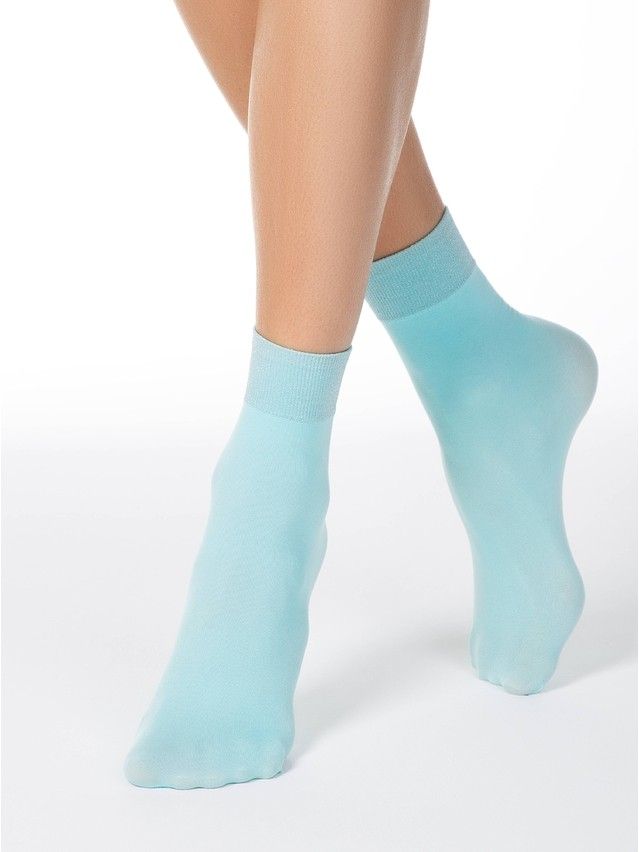 Skarpety poliamidowe damskie FANTASY (lurex) 16С-128СП, r. 23-25, turquoise - 1