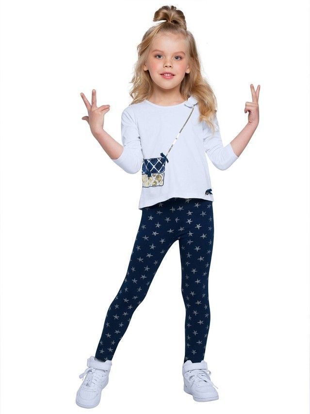 Legginsy dla dziewczynek LOFTY, r.128,134-68, navy - 1