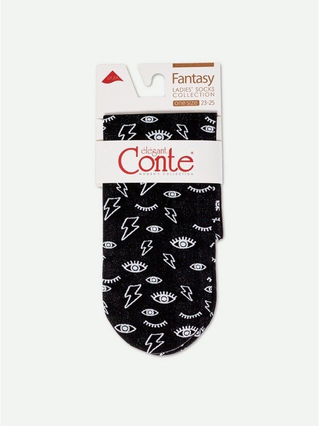 Skarpetki damskie CONTE ELEGANT FANTASY, r.36-39, nero-bianco - 5