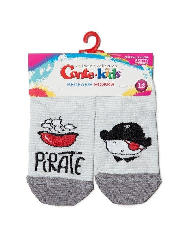 Skarpetki dziecięce CONTE-KIDS WESOŁE NÓŻKI, r.18-20, 335 jasnoszary - 2