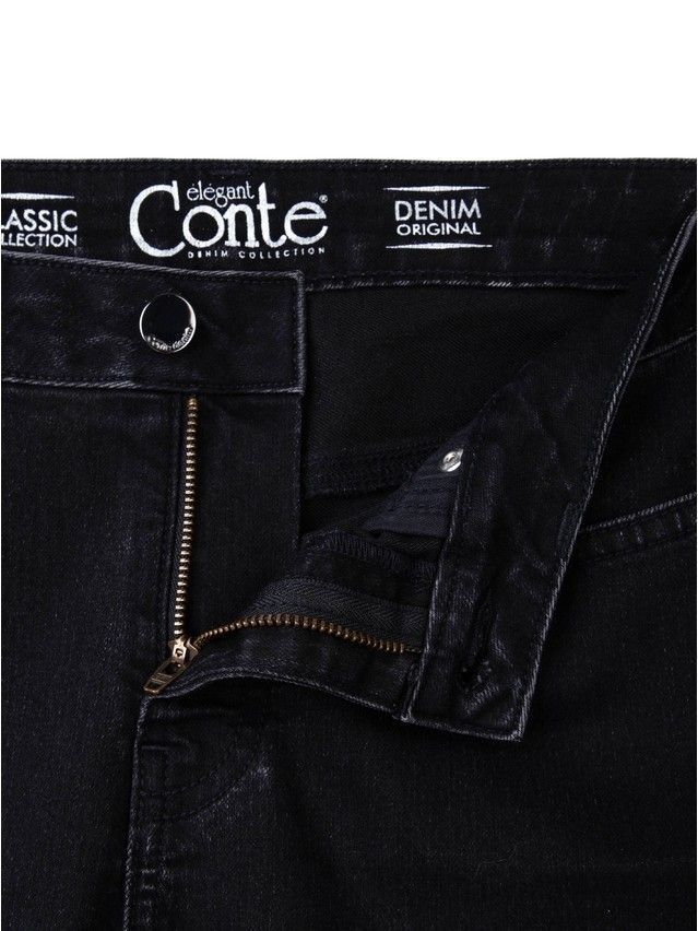 Spodnie denim CONTE ELEGANT CON-57, r.170-94, czarny - 6