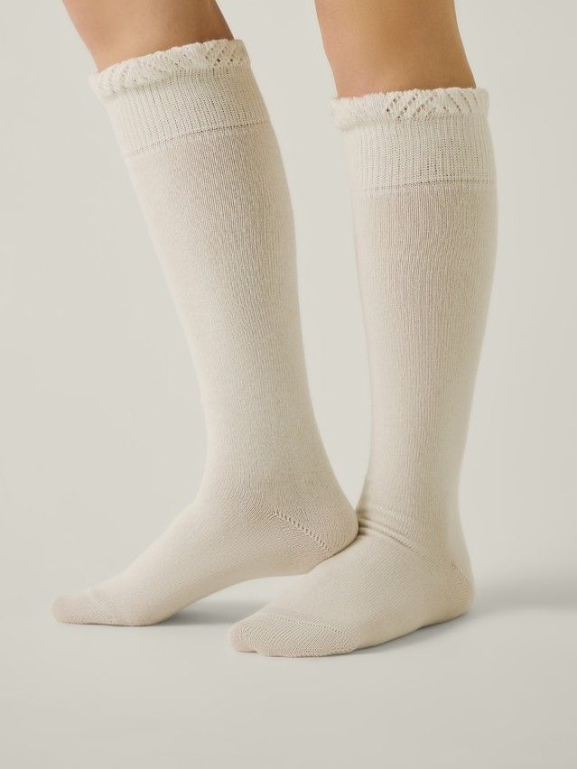 Podkolanówki damskie CONTE ELEGANT CLASSIC, r.36-39, 012 mleczny - 1