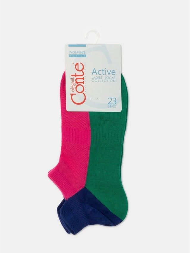 Skarpetki damskie CE ACTIVE 19С-245СP, r.36-37, 393 fuksja-zielony - 6