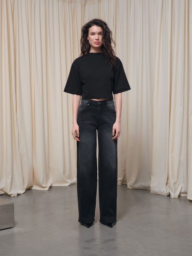 Джинсы женские C CON-800, р.164-90, washed black - 1
