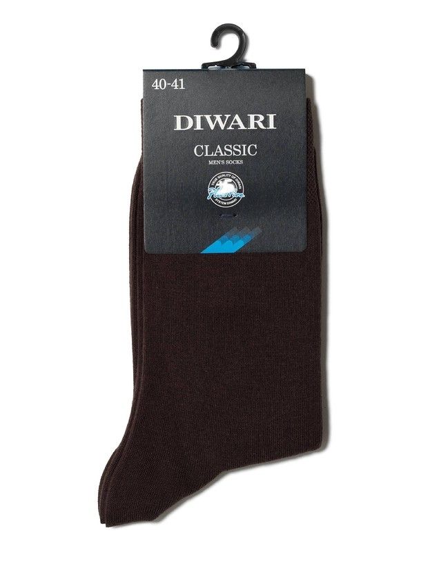 Skarpety męskie CLASSIC, r. 25, 000 ciemno brązowy - 2