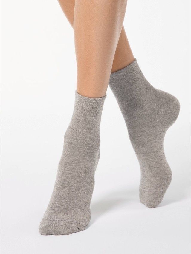 Skarpety damskie COMFORT, wiskoza (angora) 14С-114СP, r. 36-37, 000 szaro-beżowy - 1