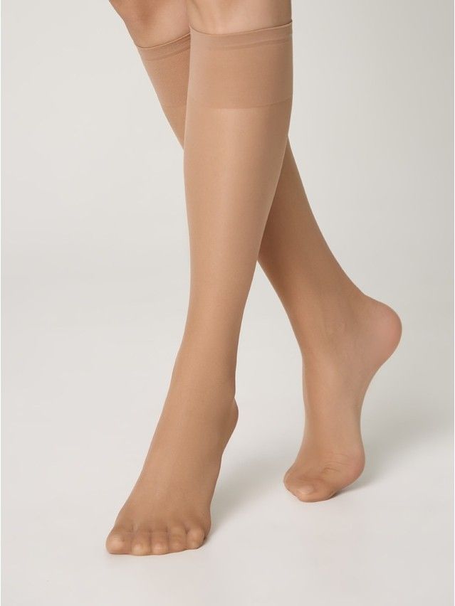 Podkolanówki CONTE ELEGANT SOLO 20 (2 pary),r.36-39, natural - 2