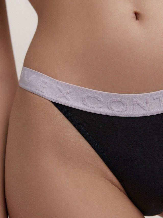Majtki damskie CONTE ELEGANT FLEXIBLE LTA 2237, r.90/XS, czarno-lawendowy - 3