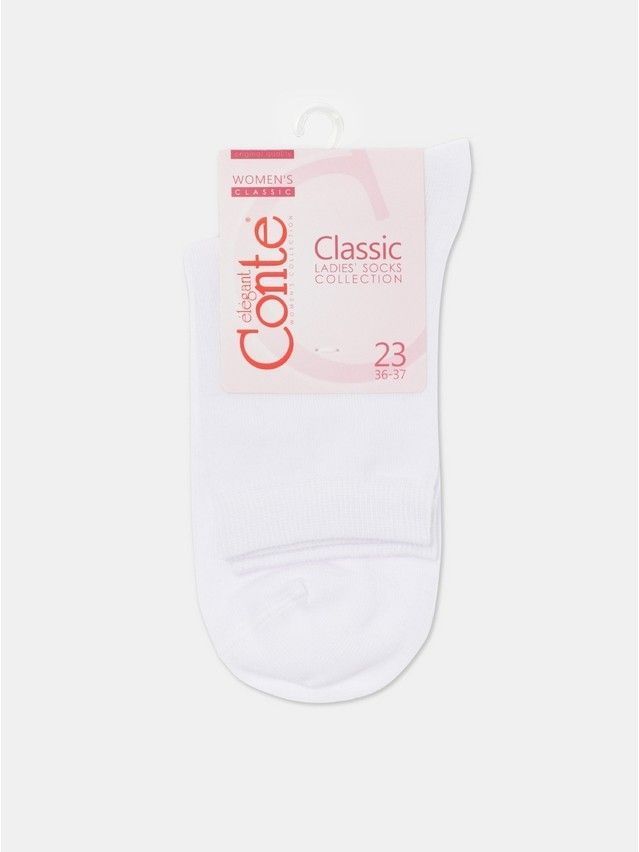 Skarpetki damkie bawełniane CLASSIC 7C-22SP, r. 36-37, 000 biały - 4