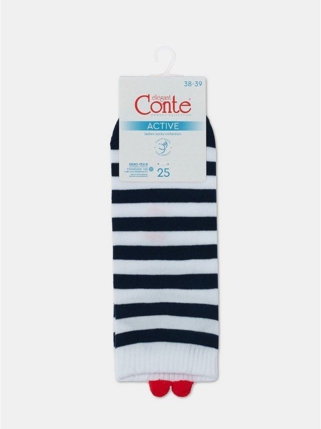 Skarpetki damskie CONTE ELEGANT ACTIVE, r.36-37, 223 biało-granatowy - 7