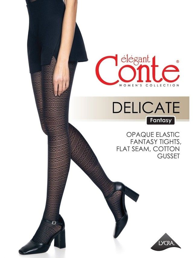 Rajstopy damskie CE FANTASY DELICATE 21С-176, r.2, nero - 5