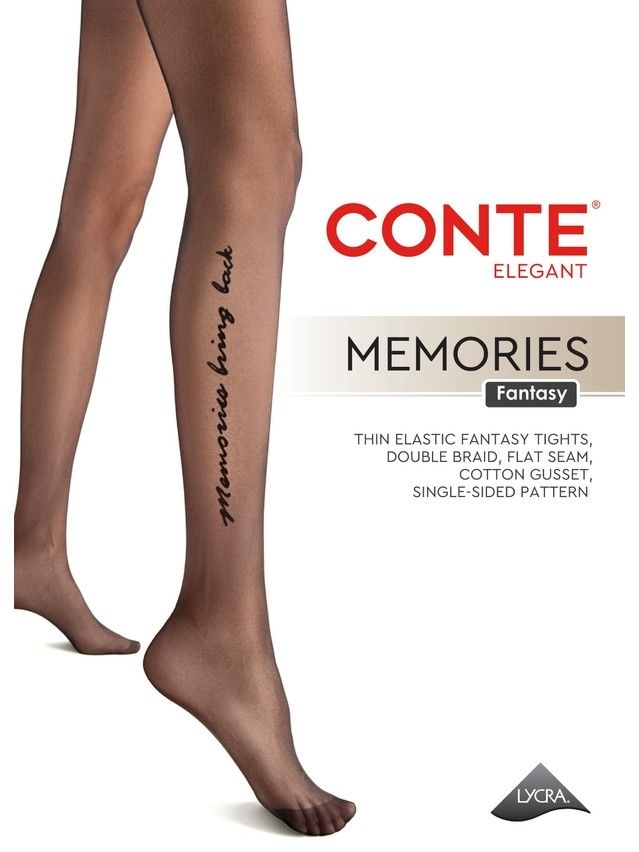 Rajstopy damskie CONTE ELEGANT MEMORIES, r.2, nero - 4