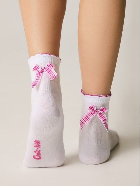 Носки TIP-TOP с декоративным бантиком и волнистым бортом