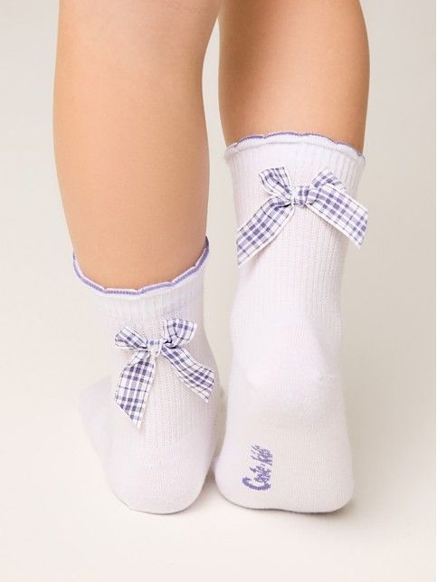 Носки TIP-TOP с декоративным бантиком и волнистым бортом
