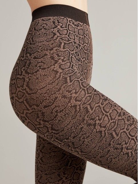 Rajstopy z wzorem węża PYTHON Lycra®