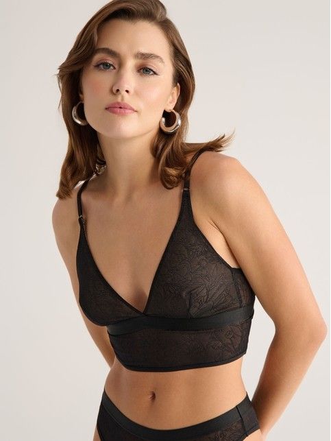 Bustier z trójkątnymi miseczkami FLORAL TATTOO LBE 2870