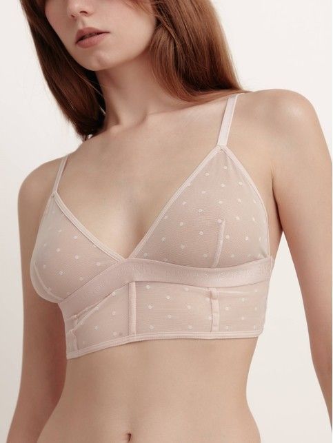 Bustier MESH&DOTS LBE 1883 z trójkątnymi miseczkami
