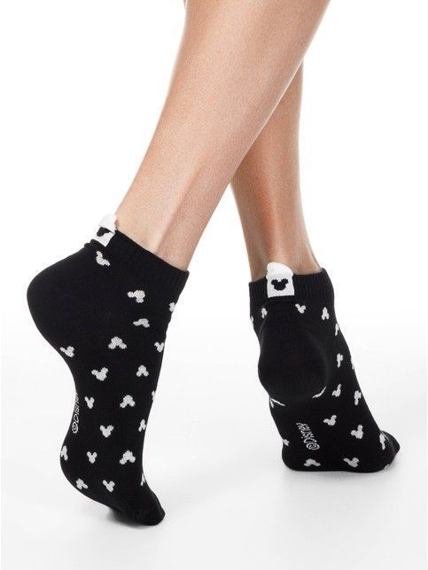 Krótkie bawełniane skarpetki z rysunkami ©Disney i pikotom-«języczek»