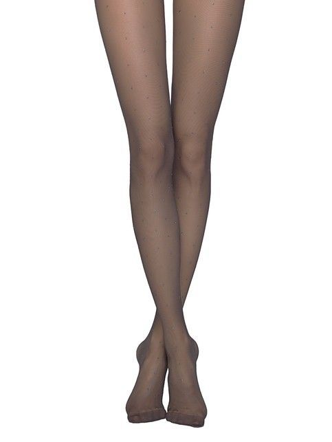 Rajstopy w błyszczącym punkcie GLAMOUR LUX Lycra®