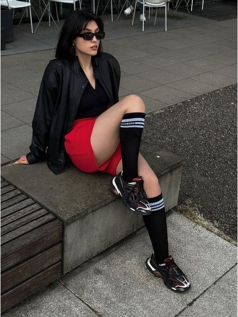 Podkolanówki sportowe z paskami