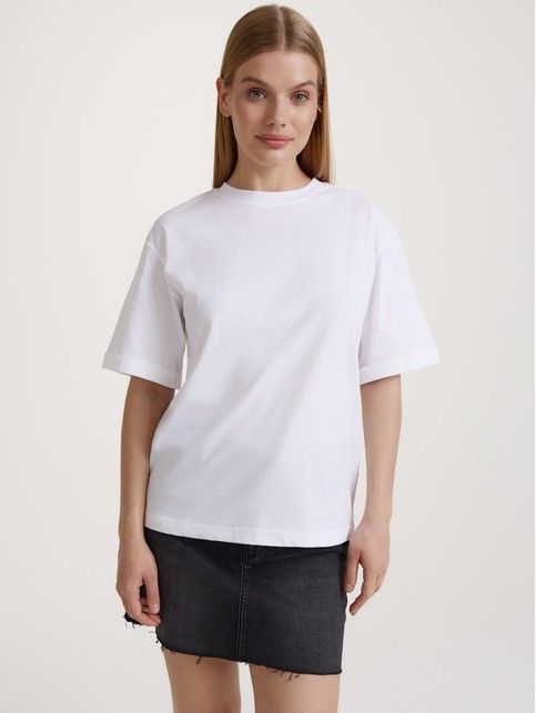 Футболка их хлопка прямого кроя LD 3207