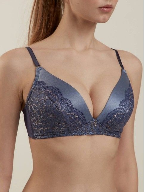 Biusztonosz z trójkątnymi miseczkami Satin TB7174