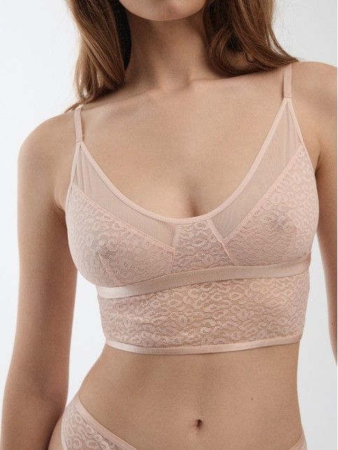 Bustier z koronki i siateczki SAVAGE LBE 2534