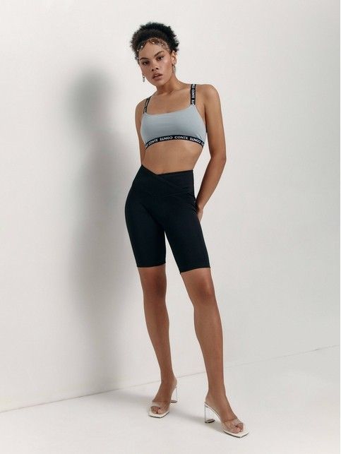 Bustier bawełniany z paskami V FIT DAY LBE 1504