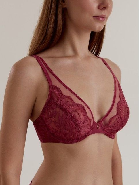 Biustonosz z miękkimi miseczkami i dekoltem w kształcie litery V GLAMOUR TB6246