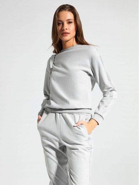 Bawełniana bluza z połyskiem lurex LD 1043