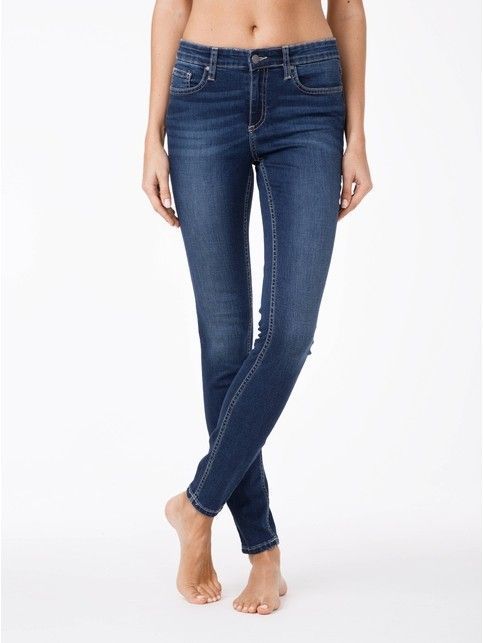 Jeansy modelujące Skinny w średnim kroju 4640/4915D