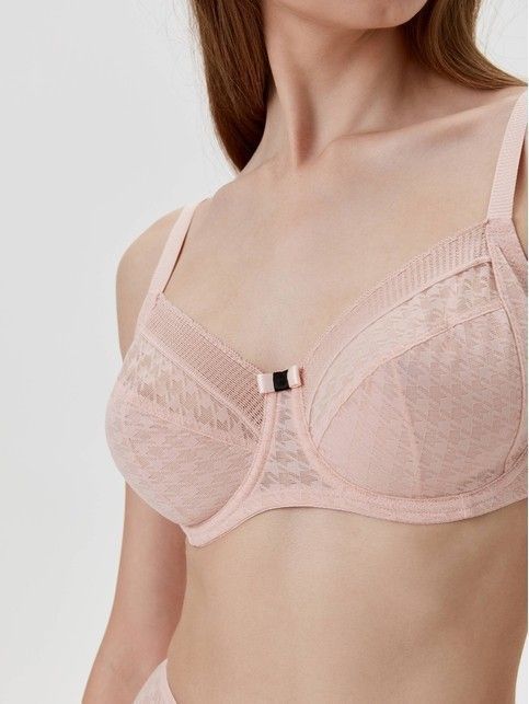 Biustonosz z miękkimi miseczkami w pepitkę BODY COUTURE RB6117