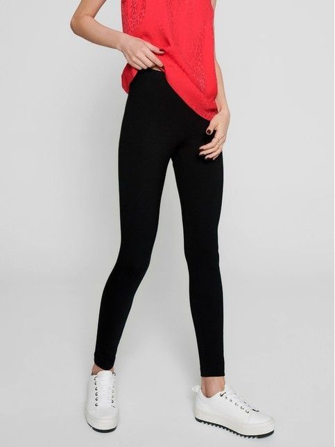 Bawełniane legginsy z wysokim stanem BASIC