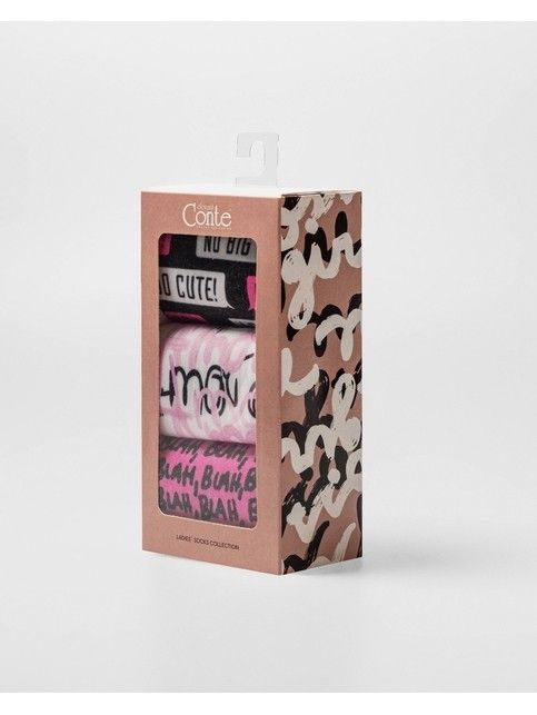 Mood box: Komplet długich skarpetek z wzorem 