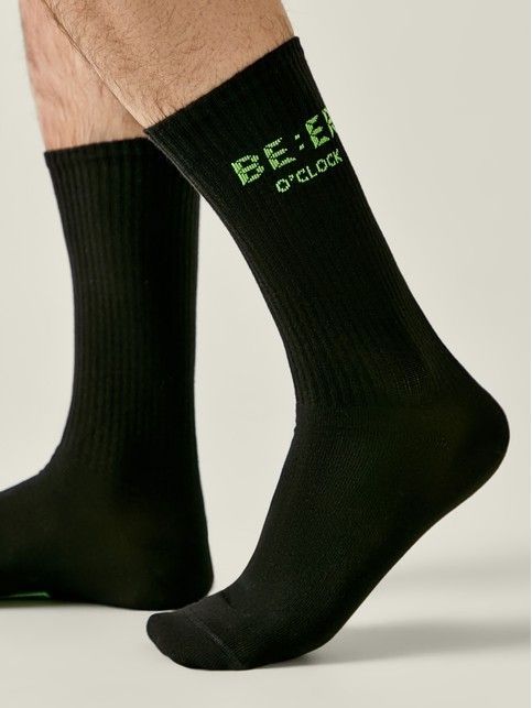 Удлинённые носки ACTIVE с надписью «O'clock»