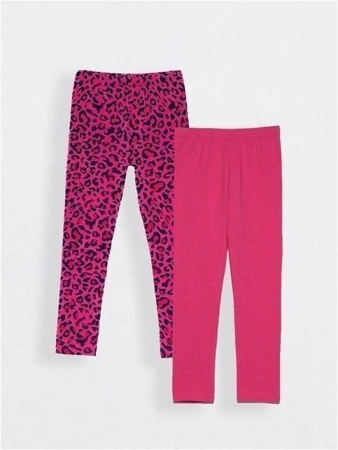 Zestaw dwóch legginsów LEO PINK