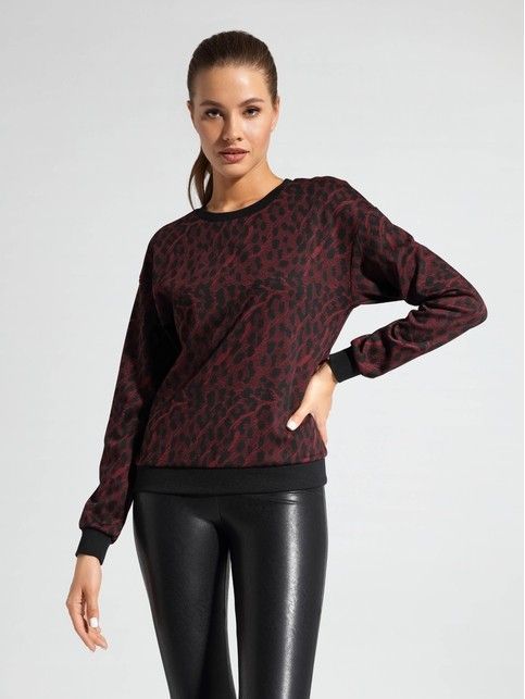 Bluza z wzorem lamparta LD 1054