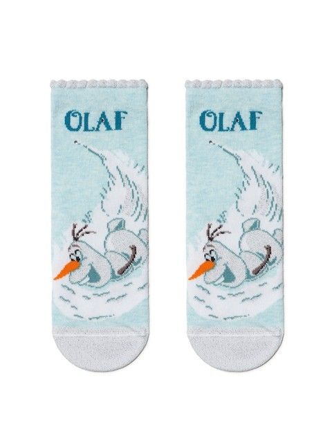 Skarpetki bawełniane z lureksem, cyrkoniami i rysunkami bohaterów ©Disney Frozen Lycra®