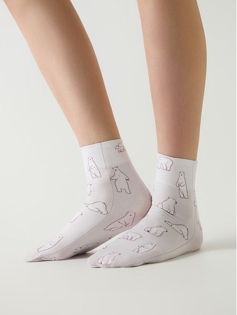 Плотные носки с рисунком «Белые мишки» - kup w sklepie internetowym Conte